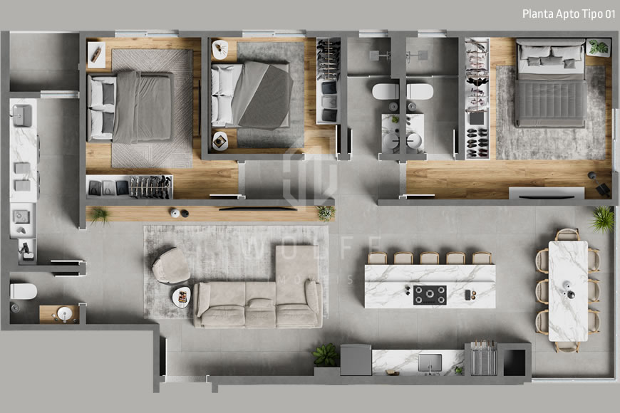 JD1000 - Apartamentos de Alto Padrão na Praia do Tabuleiro 