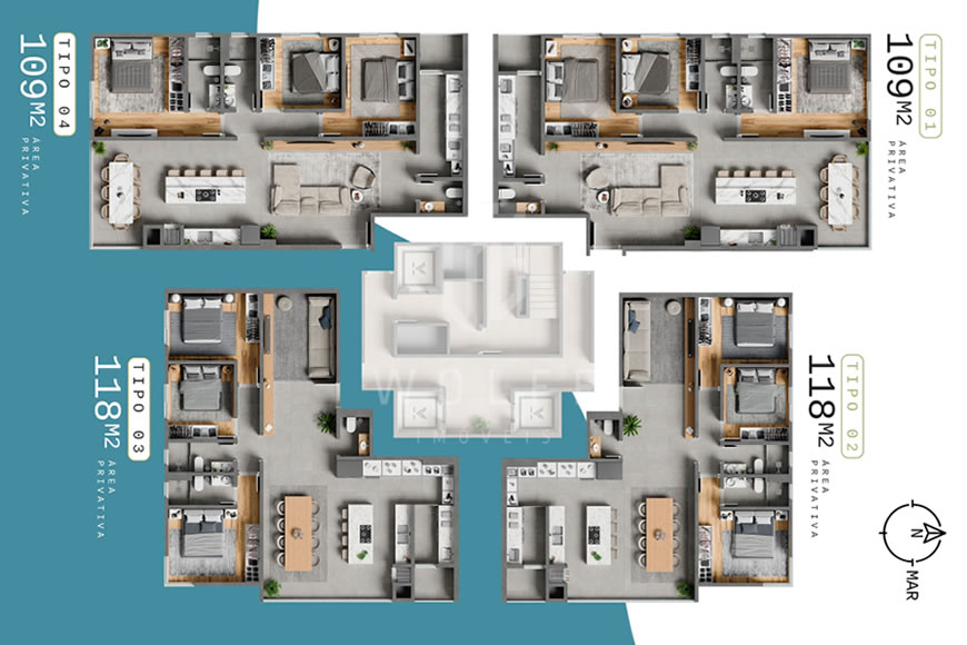 JD1000 - Apartamentos de Alto Padrão na Praia do Tabuleiro 