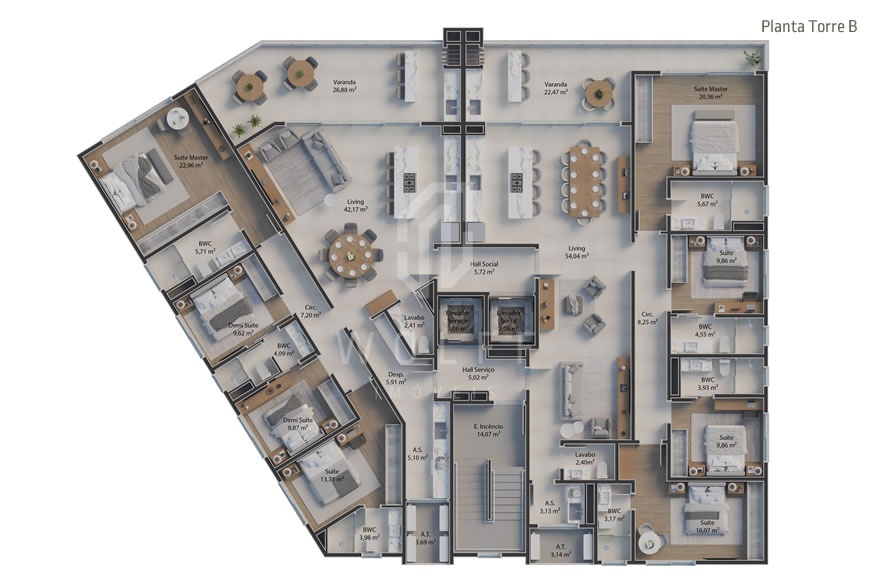 JD1011 - Apartamentos Pé na Areia na Praia de Armação