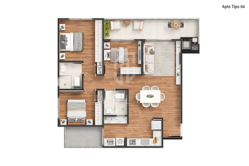 JD1028 - Apartamento Frente Mar no Tabuleiro