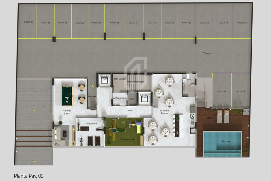 JD1032 - Apartamento a 40 metros da praia no Tabuleiro