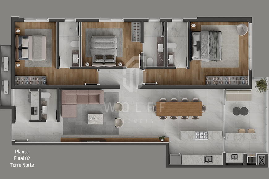 JD1042 - Apartamentos com Maravilhosa vista Mar 