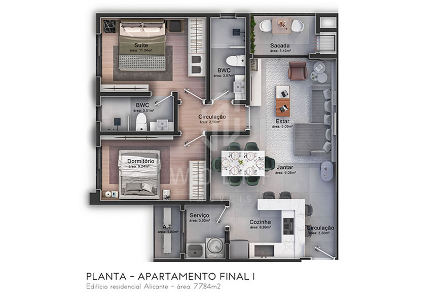 JD1066 - Apartamentos com um Maravilhoso Projeto