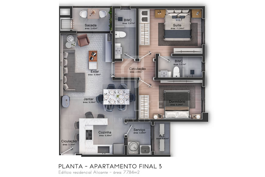 JD1066 - Apartamentos com um Maravilhoso Projeto