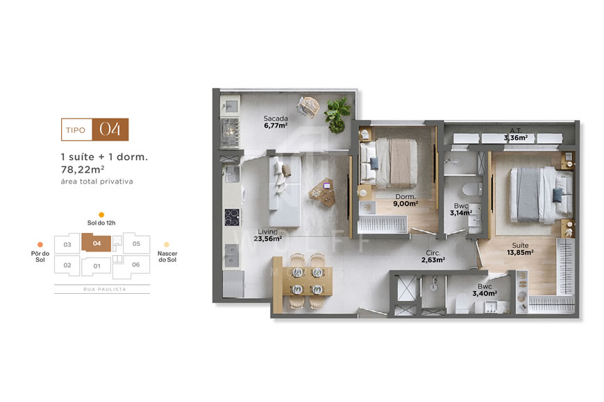 JD1141 - Gran Torino - Apartamentos a 200m da Praia