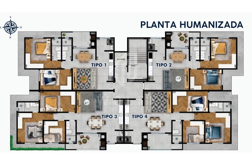 JD1147 - Apartamento a 400m da Praia