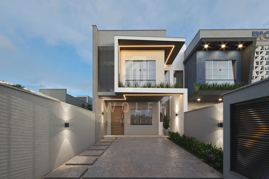 JD1152 - Sobrado Geminado com Ótimo Padrão de Acabamento