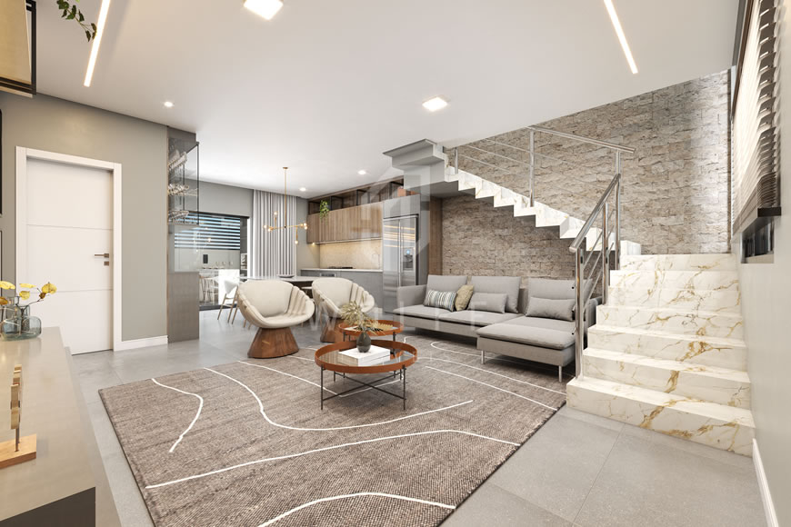 JD1152 - Sobrado Geminado com Ótimo Padrão de Acabamento