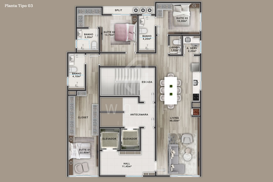 JD1164 - Apartamentos com Localização Privilegiada
