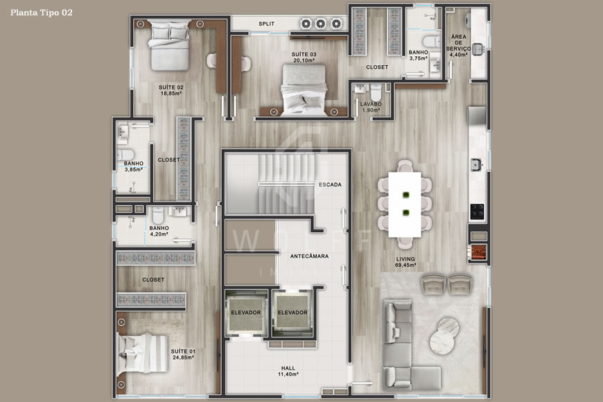 JD1164 - Residencial Esmeralda - Apartamentos com Localização Privilegiada