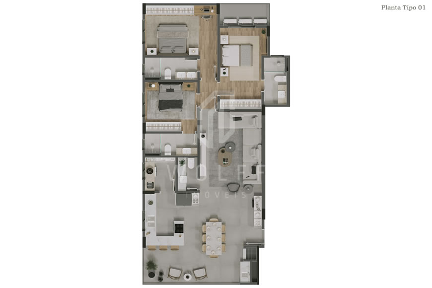 JD1171 - Apartamentos na Quadra Mar