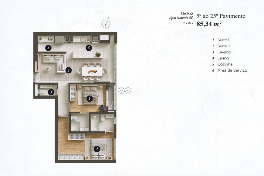 JD1178 - NAUT - Apartamentos com um Projeto Sensacional no Centro