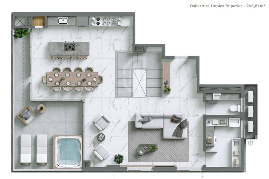 JD1179 - Apartamentos na quadra mar com vista definitiva