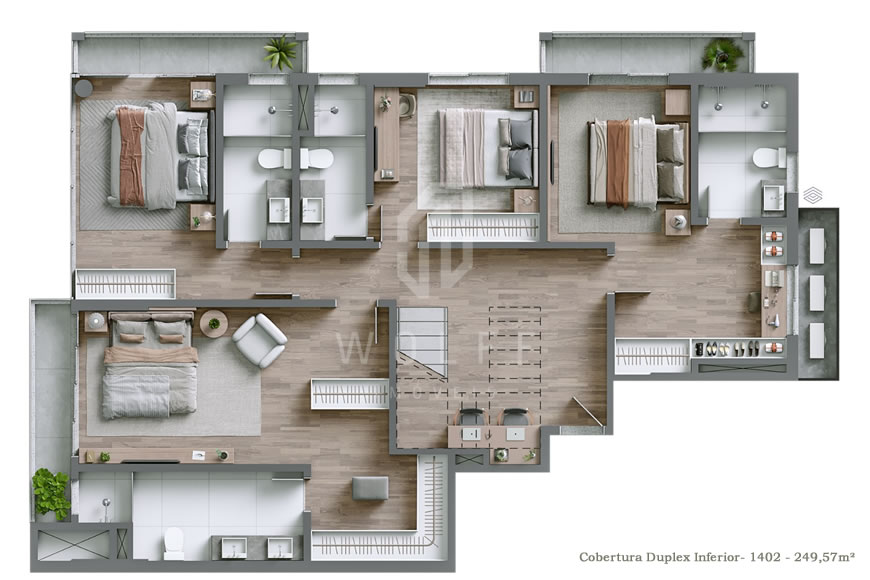 JD1179 - Apartamentos na quadra mar com vista definitiva