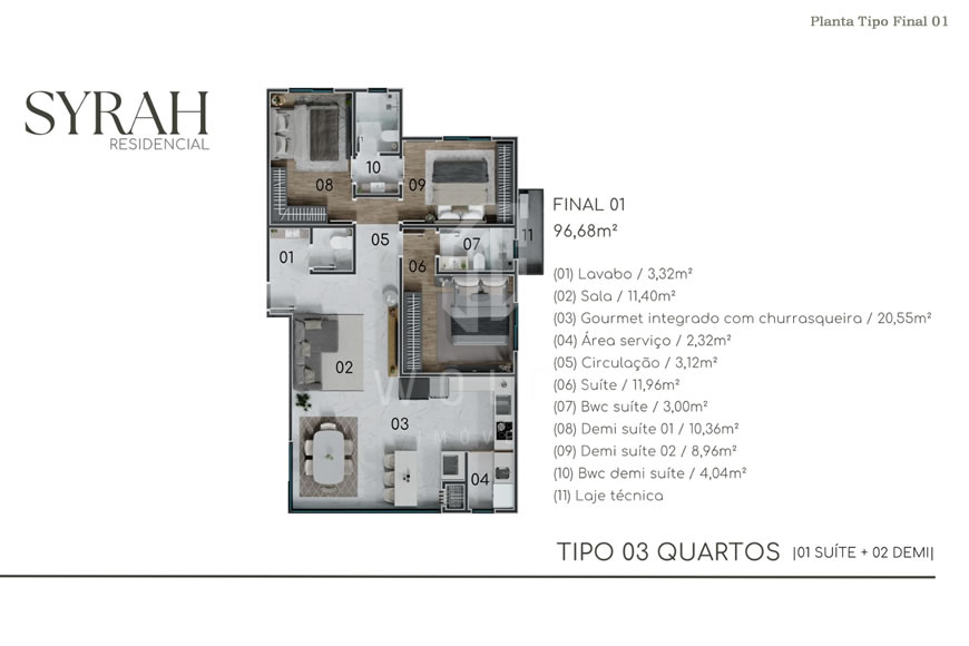 JD1187 - Apartamentos com Projeto Moderno