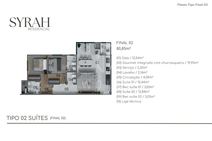 JD1187 - SYRAH - Apartamentos com Projeto Moderno