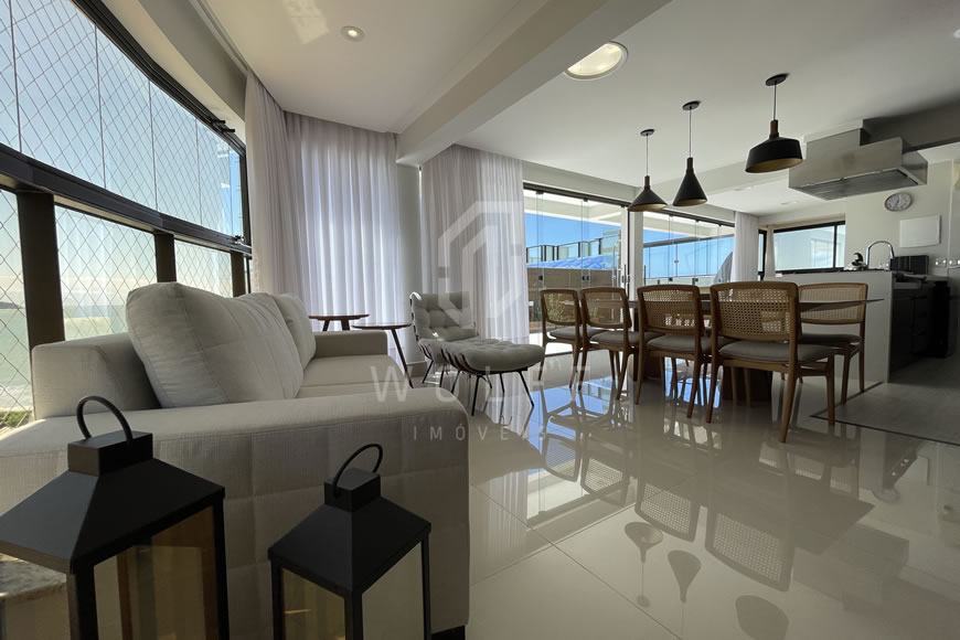 JD1192 - Cobertura Duplex Mobiliada Pé na Areia