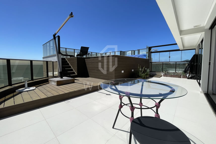 JD1192 - Cobertura Duplex Mobiliada Pé na Areia