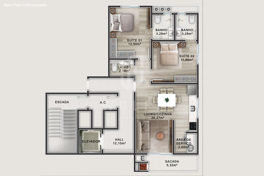 JD1197 - Apartamentos com Excelente Localização