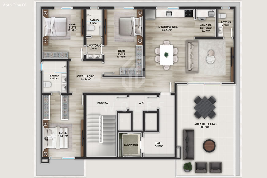 JD1197 - Apartamentos com Excelente Localização
