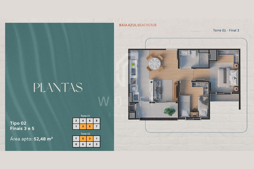 JD1198 - Apartamentos em Home Club Completo