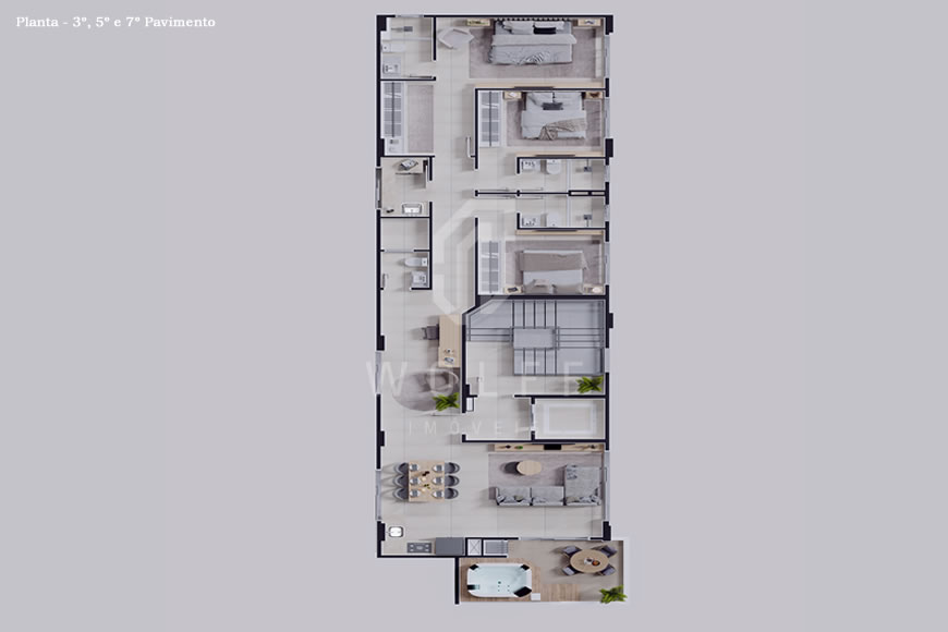 JD1208 -  Apartamento Exclusivo no Centro e Próximo do Mar