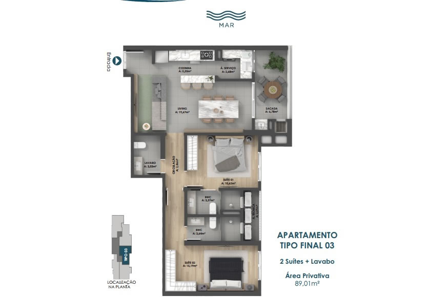 JD1213 - Azzure - Apartamentos com Excelente Localização