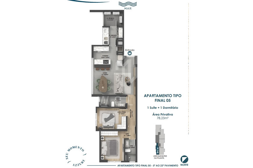 JD1213 - Azzure - Apartamentos com Excelente Localização