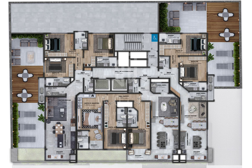 JD1215 - Apartamentos Sofisticados