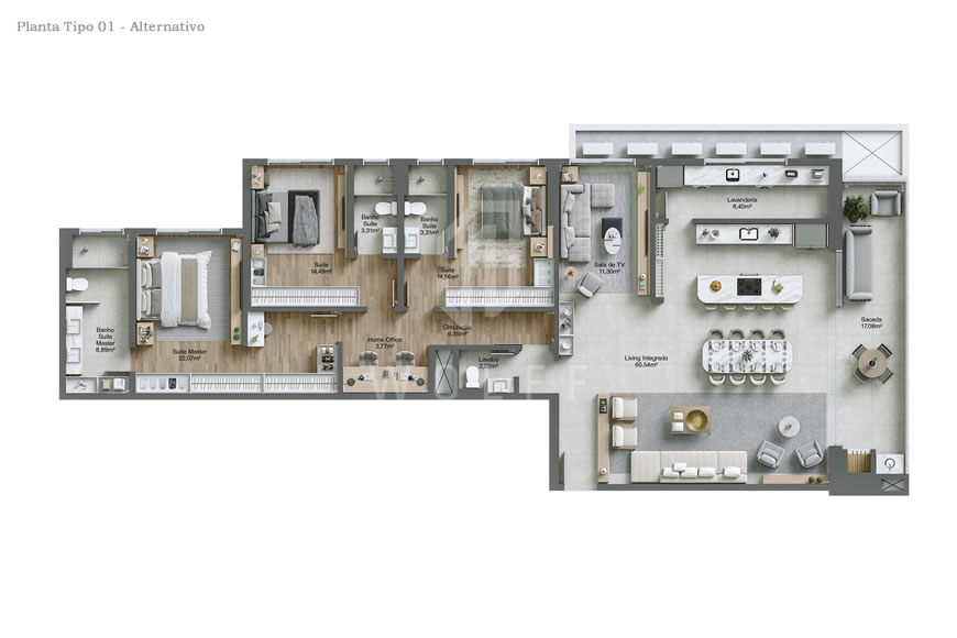 JD1260 - Apartamentos com Vista Mar Definitiva no Centro