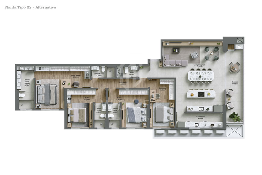 JD1260 - Apartamentos com Vista Mar Definitiva no Centro