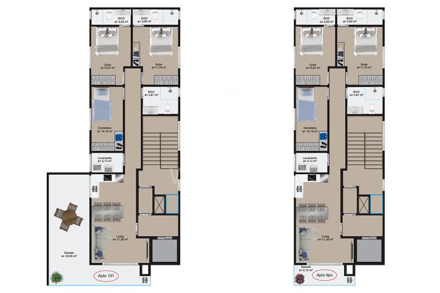 JD1263 - Blue Diamond - Apartamentos com Ótima Localização