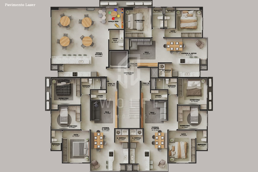 JD1294 - Apartamentos a 200m da Praia