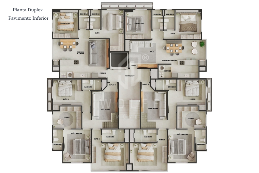 JD1294 - Apartamentos a 200m da Praia