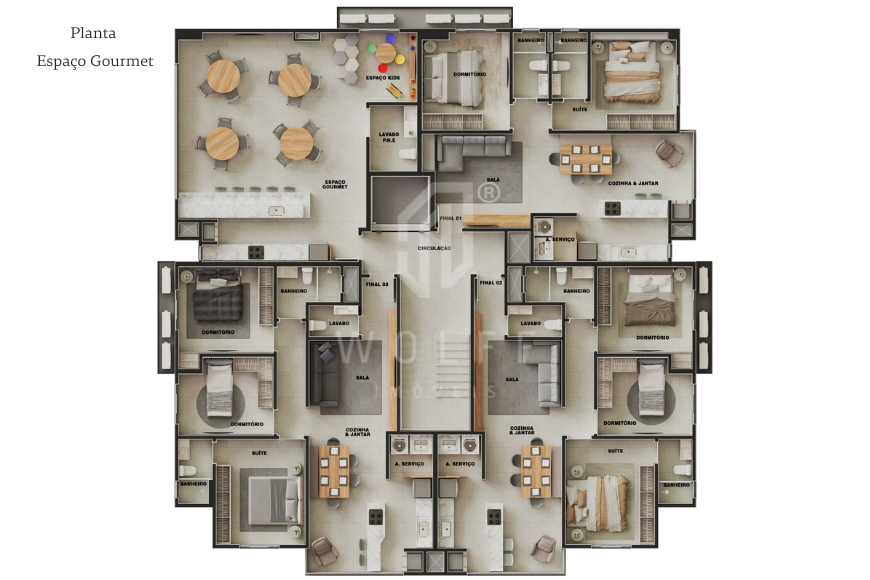 JD1294 - Apartamentos a 200m da Praia