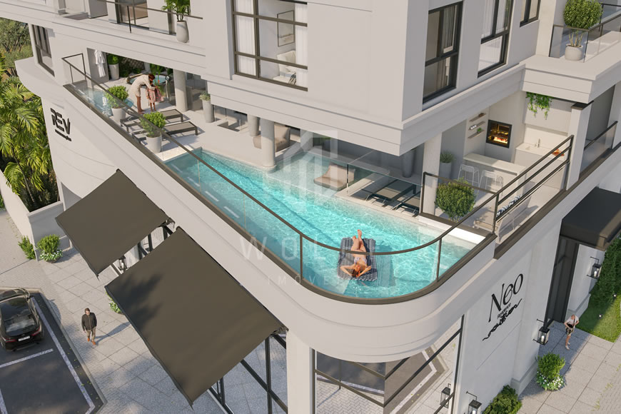 JD1301 - Apartamentos Estilo Neoclássico na Quadra Mar