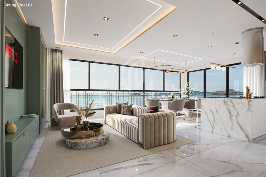 JD1301 - Apartamentos Estilo Neoclássico na Quadra Mar