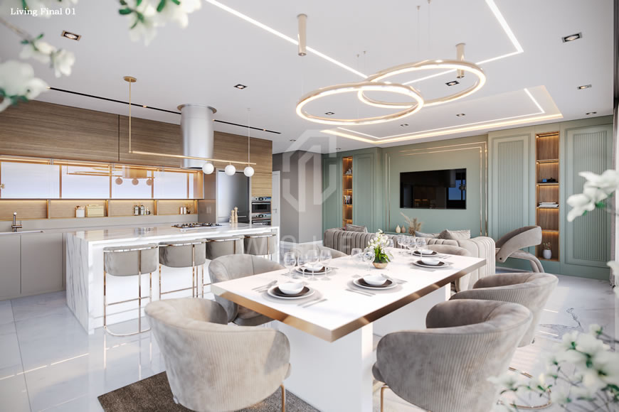 JD1301 - Apartamentos Estilo Neoclássico na Quadra Mar