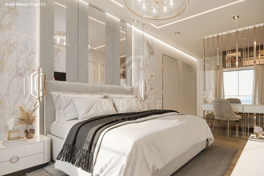 JD1301 - Apartamentos Estilo Neoclássico na Quadra Mar