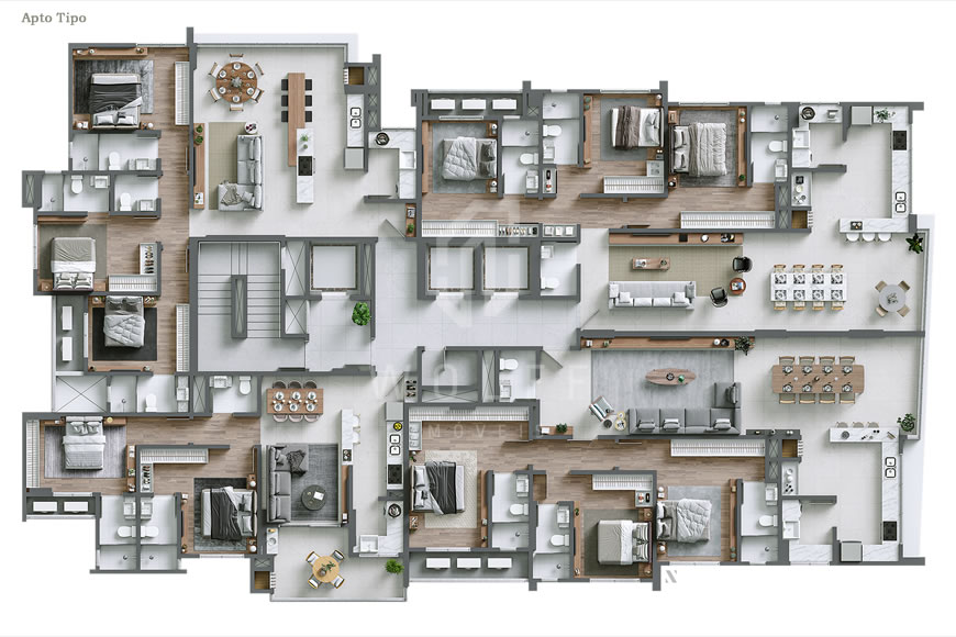 JD1302 - Apartamentos com Excelente Padrão de Acabamento 