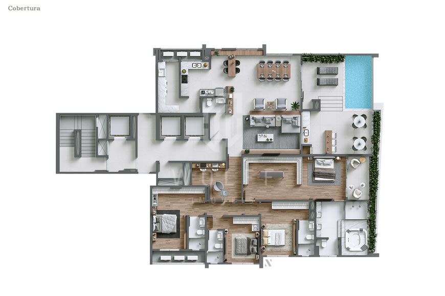 JD1302 - Apartamentos com Excelente Padrão de Acabamento 
