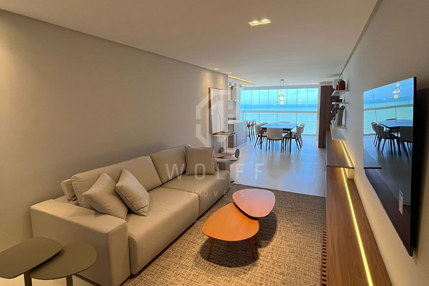 JD1308 - Apartamento mobiliado de frente para o mar