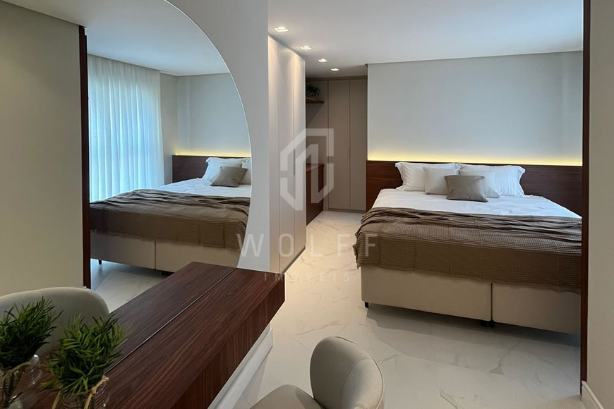 JD1308 - Apartamento mobiliado de frente para o mar