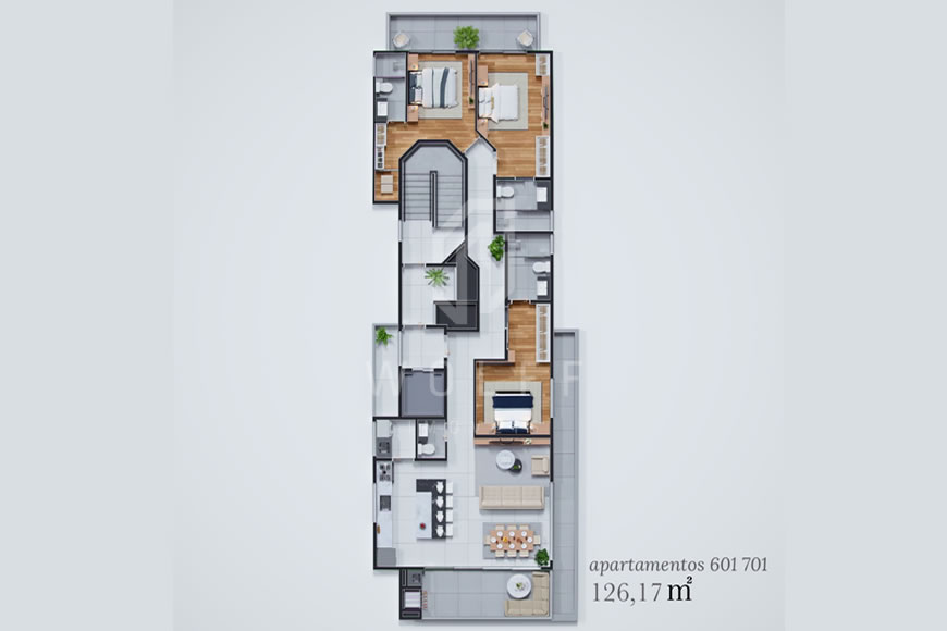 JD1317 - Verona Residence - Apartamentos no Centro