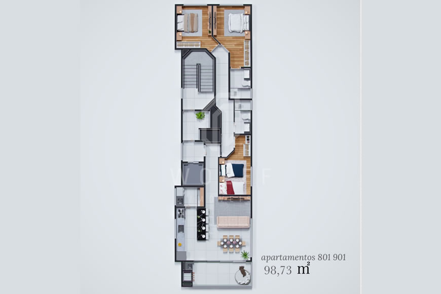 JD1317 - Verona Residence - Apartamentos no Centro