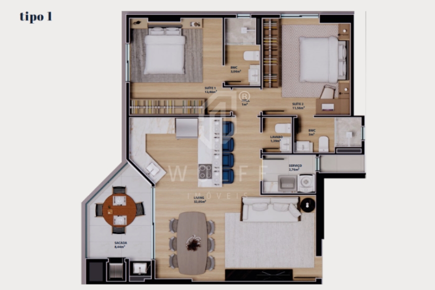 JD1319 - Apartamentos a 250 metros da praia em em Itajuba