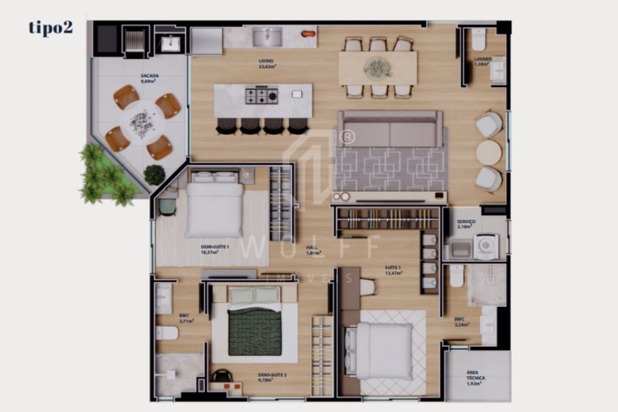JD1319 - Apartamentos a 250 metros da praia em em Itajuba