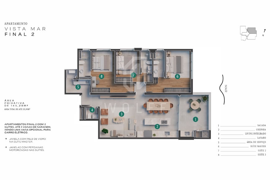 JD1335 - Apartamentos com Vista Permanente para o Mar