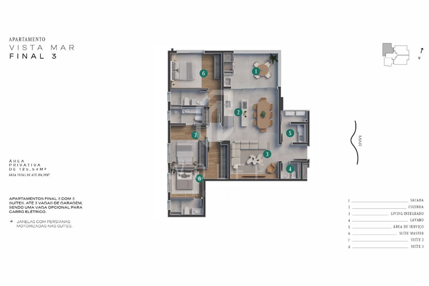 JD1335 - Apartamentos com Vista Permanente para o Mar