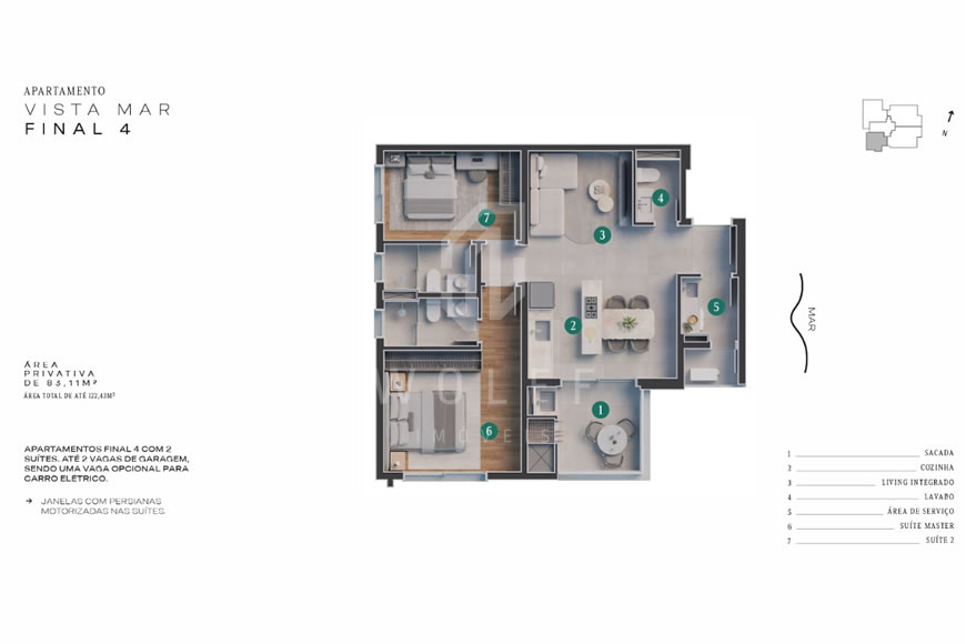 JD1335 - Apartamentos com Vista Permanente para o Mar